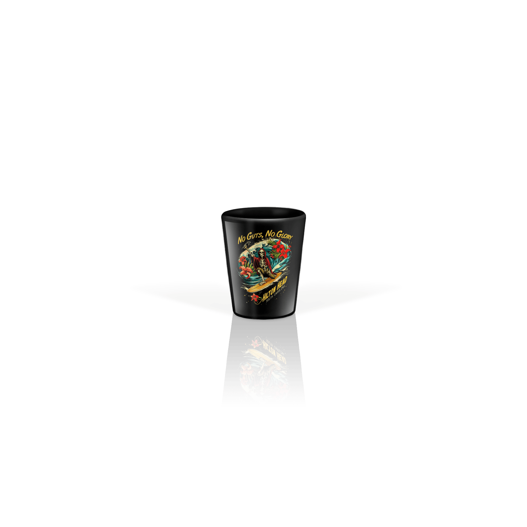 Ceramic Shot Glass 2oz Black