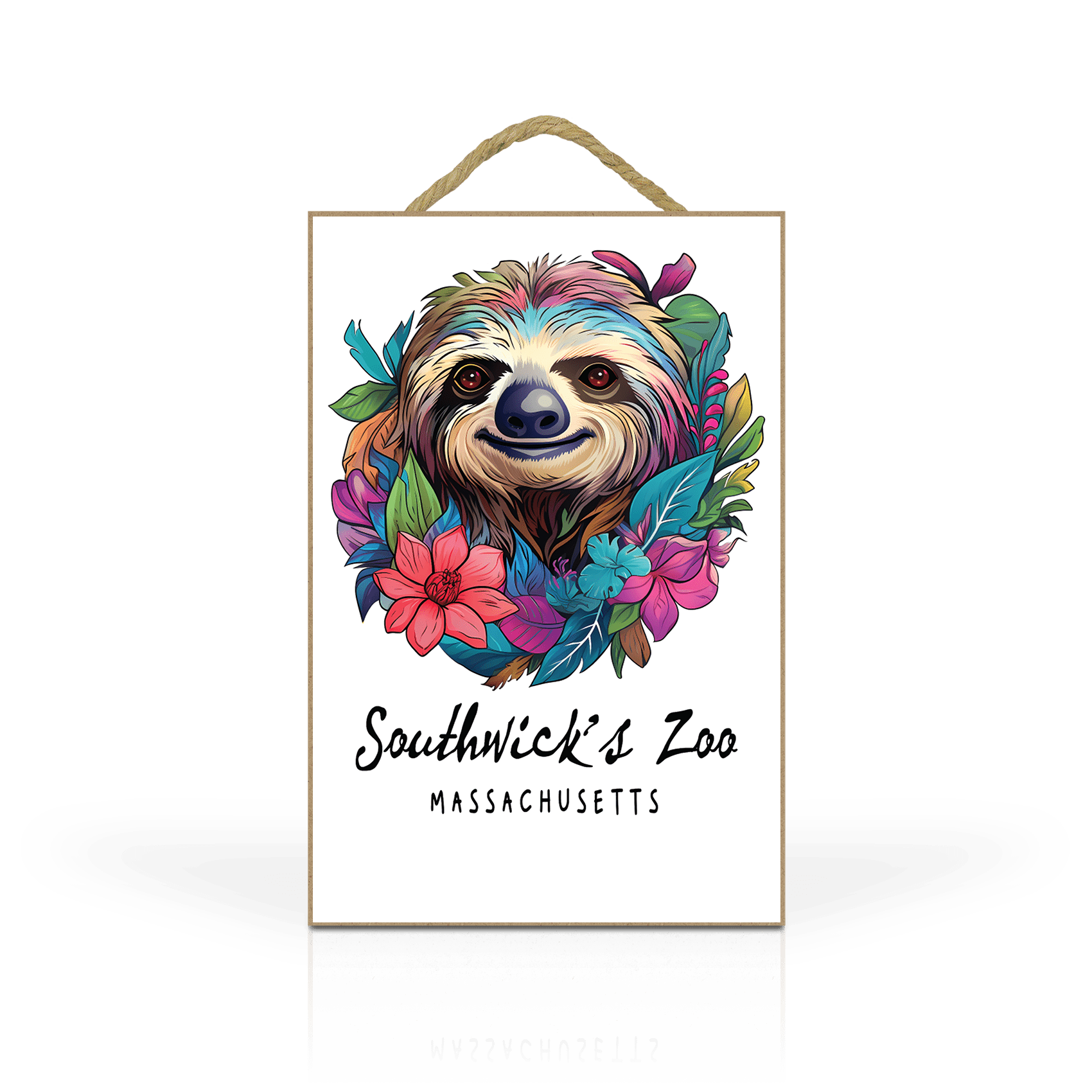 Sticker Floral Sloth