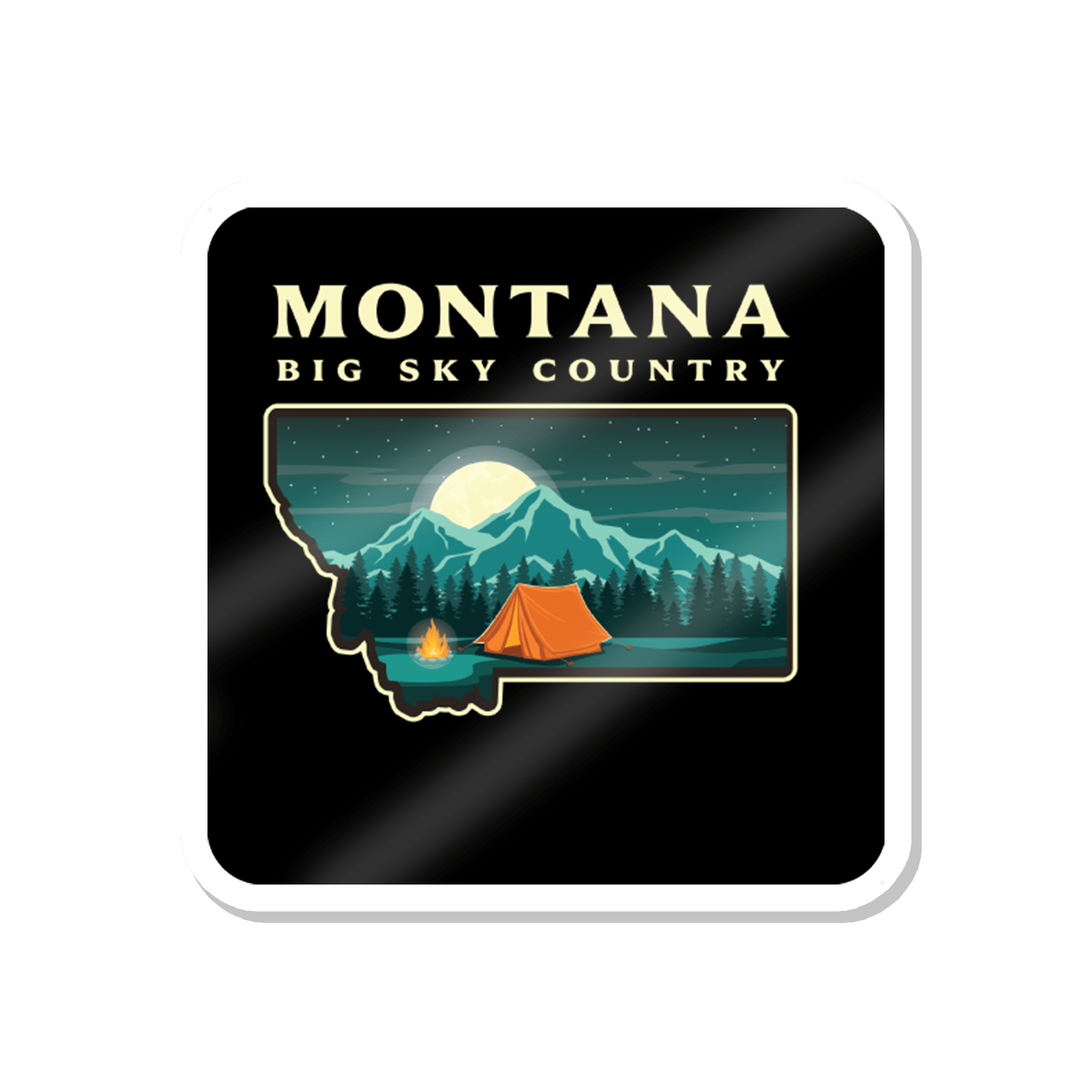 Spot State Shape Montana