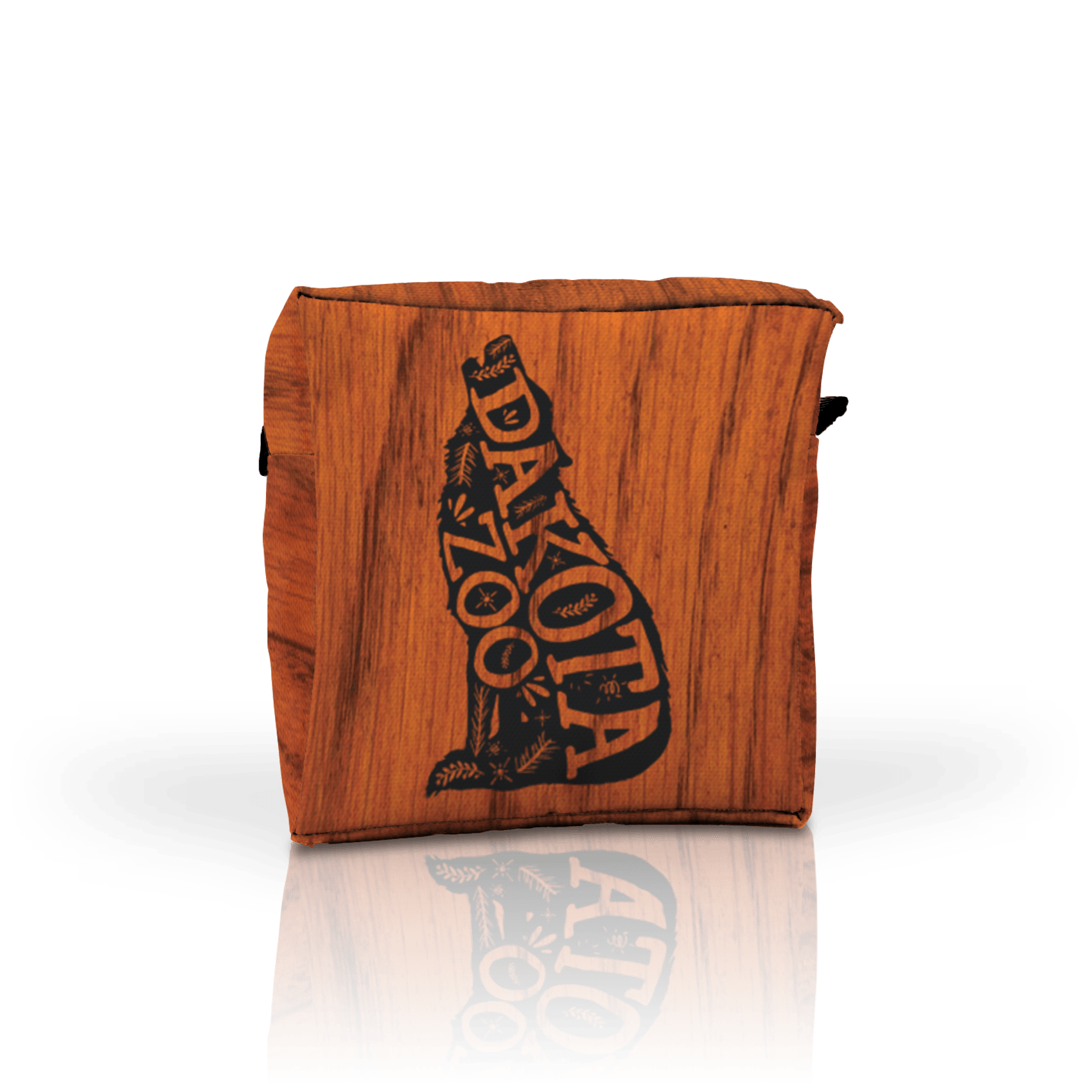 Standing Wolf on Mahogany