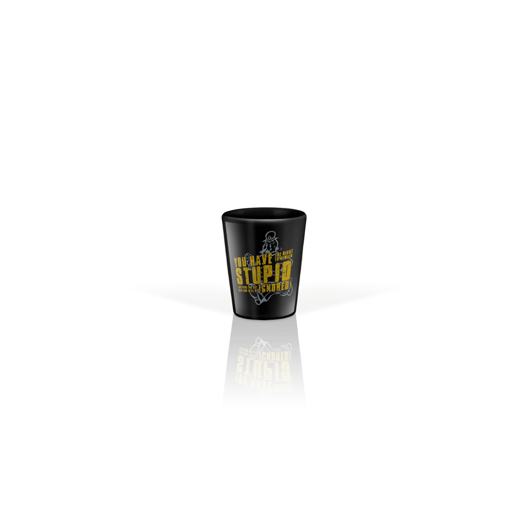 Ceramic Shot Glass 2oz Black