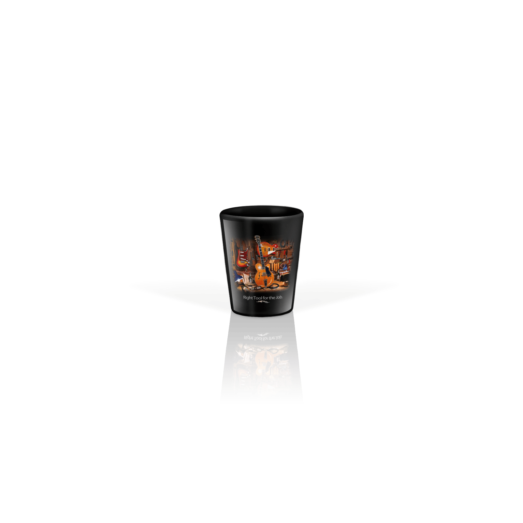 Ceramic Shot Glass 2oz Black