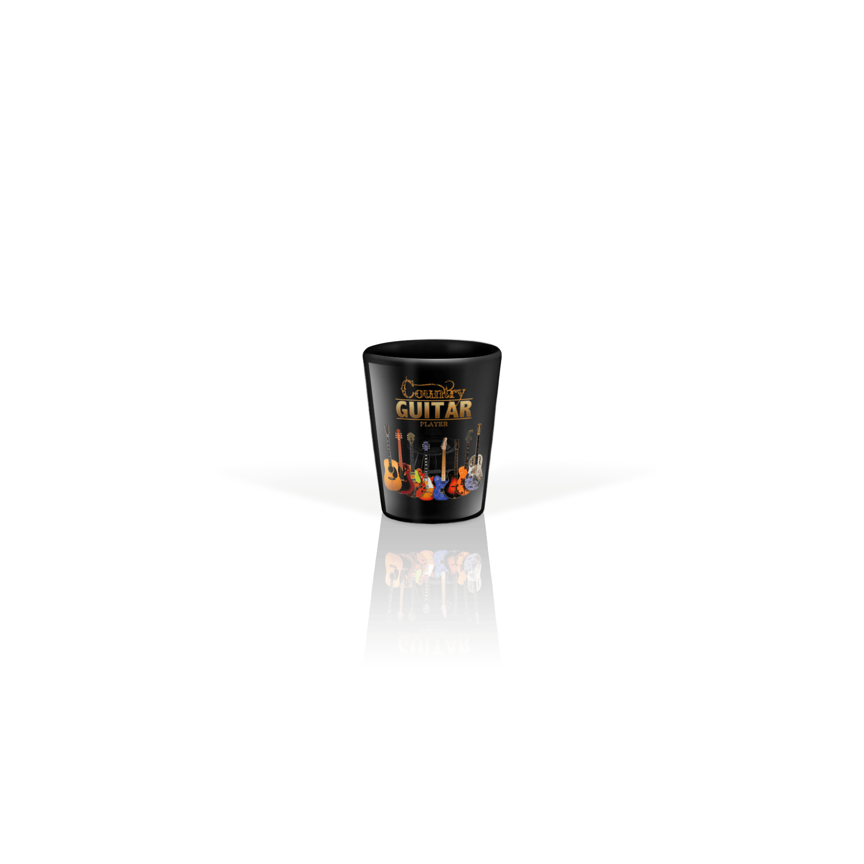 Ceramic Shot Glass 2oz Black