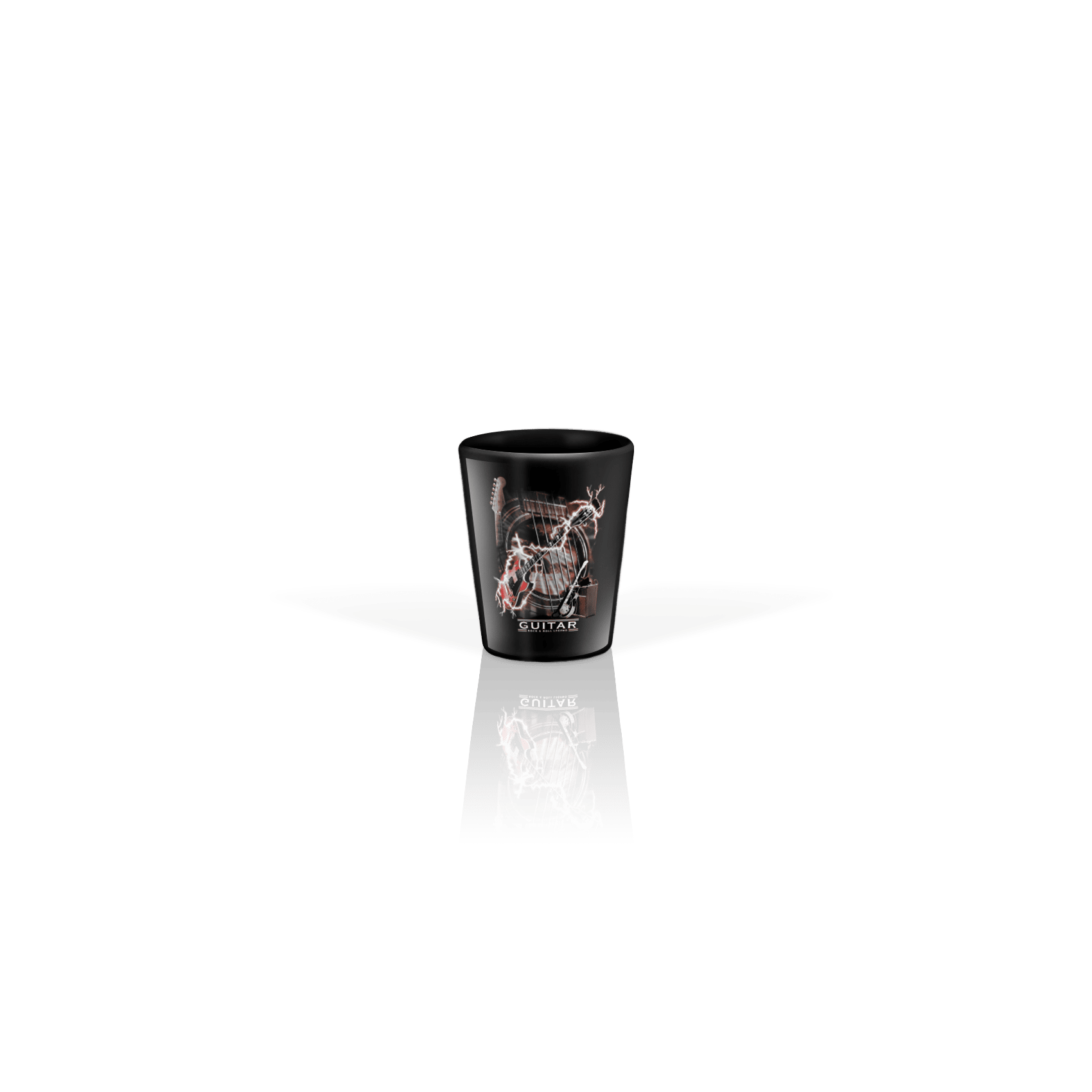Ceramic Shot Glass 2oz Black