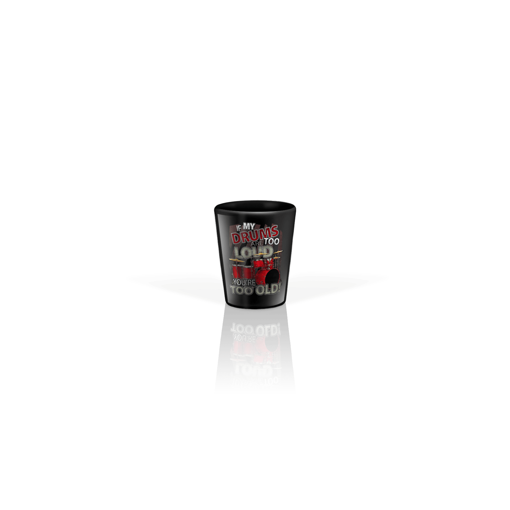 Ceramic Shot Glass 2oz Black