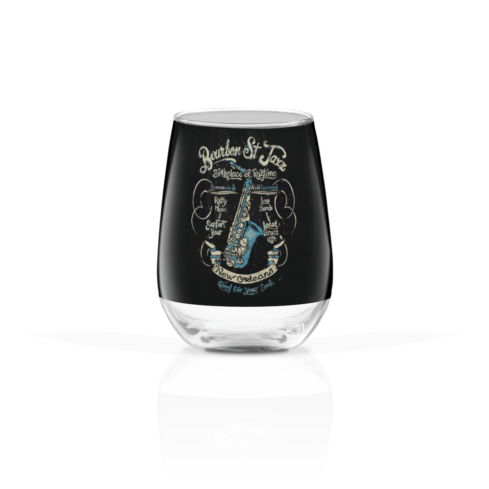 Clear 17oz Stemless Wine Glass