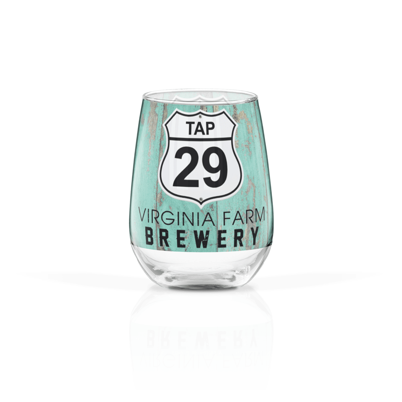 Tap 29 Logo on Aqua Wood