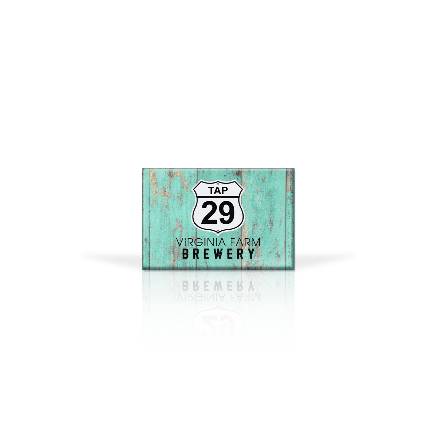 Tap 29 Logo on Aqua Wood