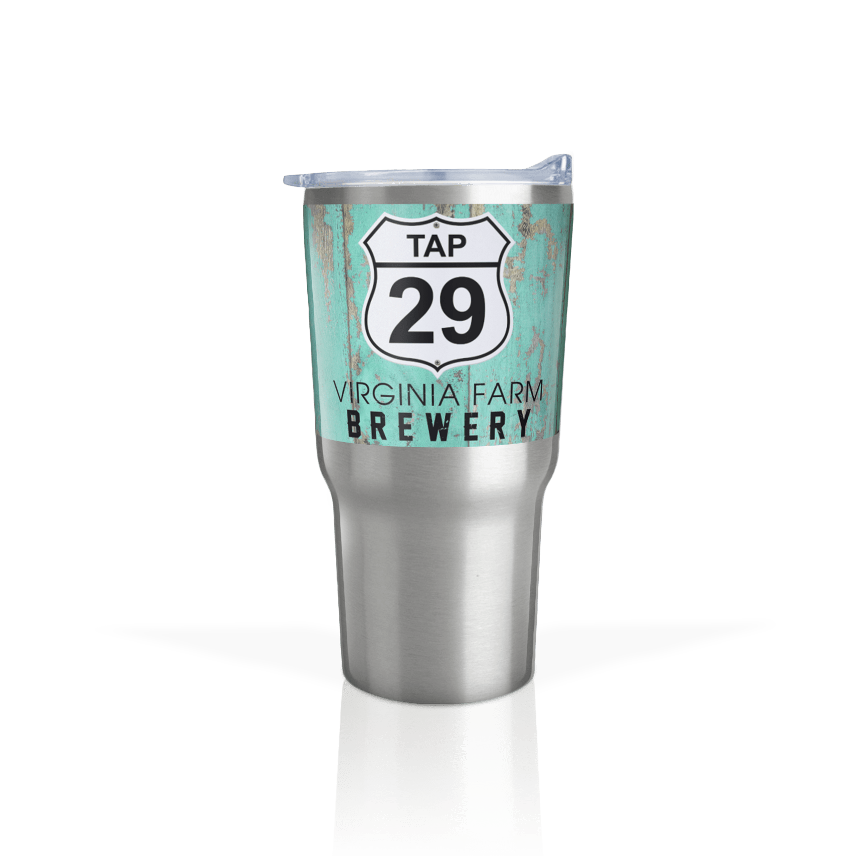 Tap 29 Logo on Aqua Wood