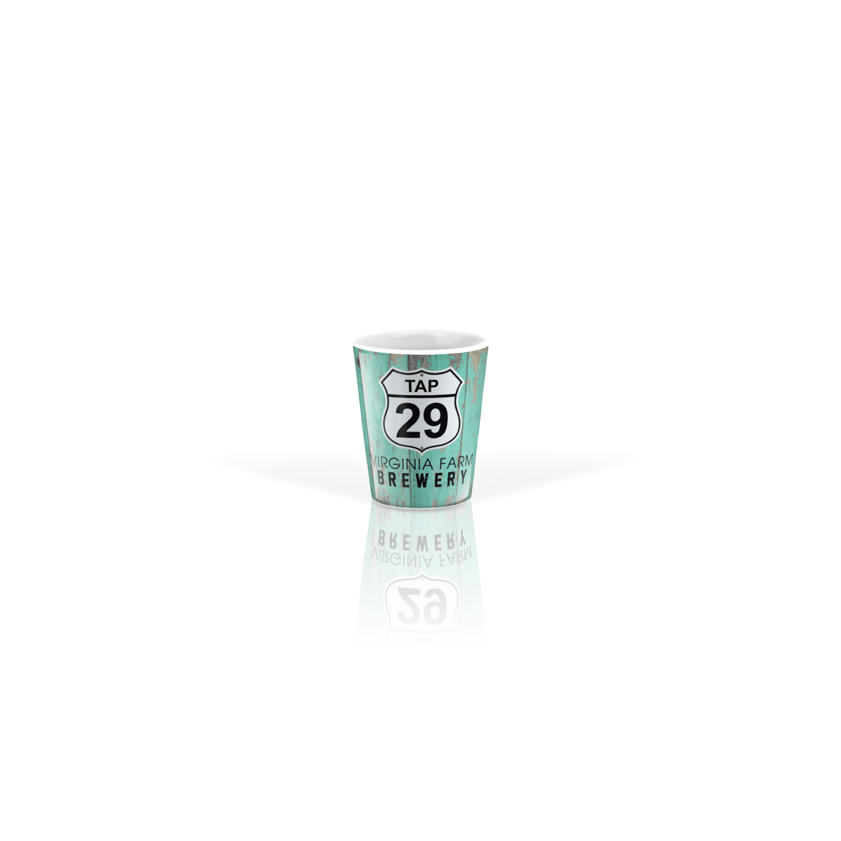 Tap 29 Logo on Aqua Wood
