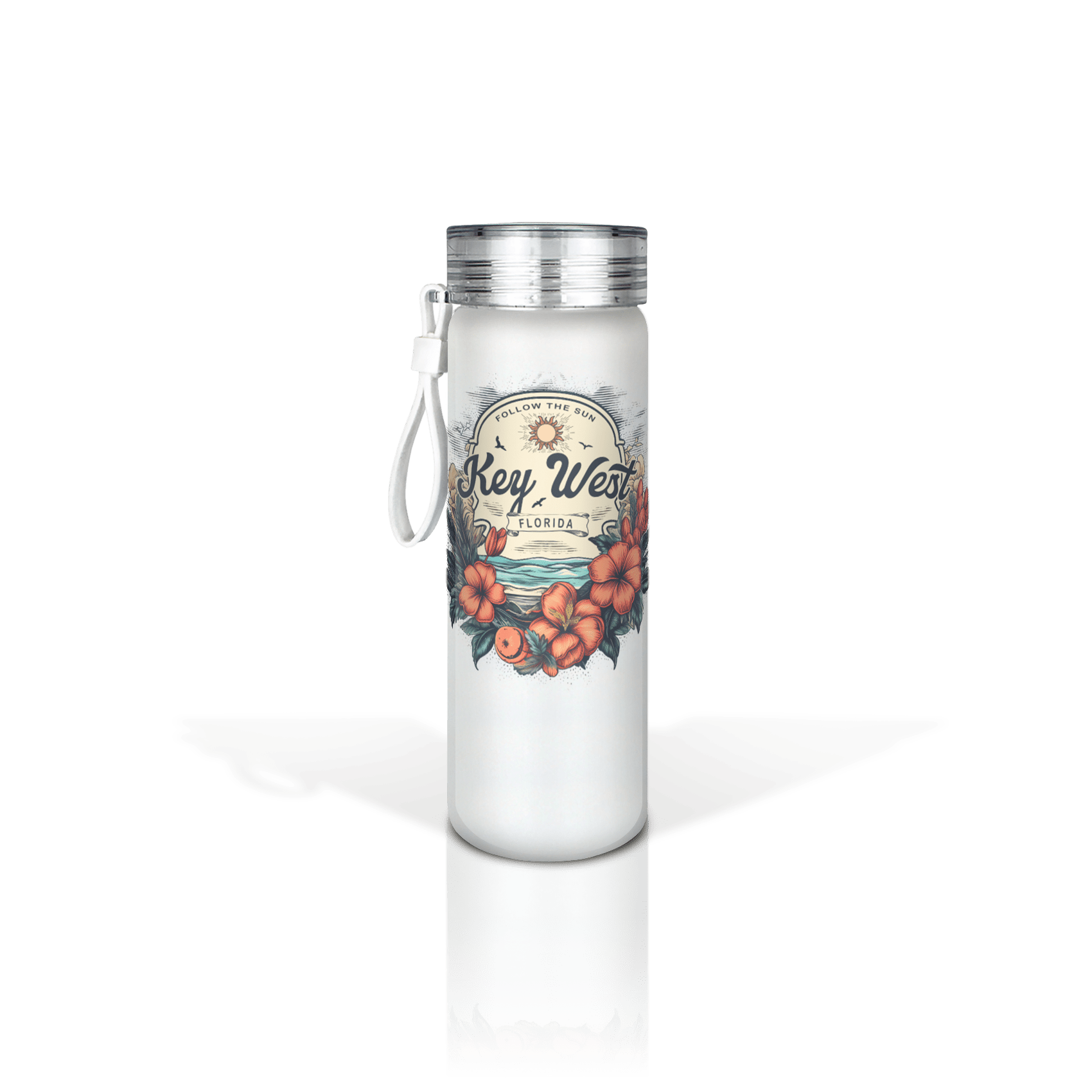 Tropic Coral Floral Label