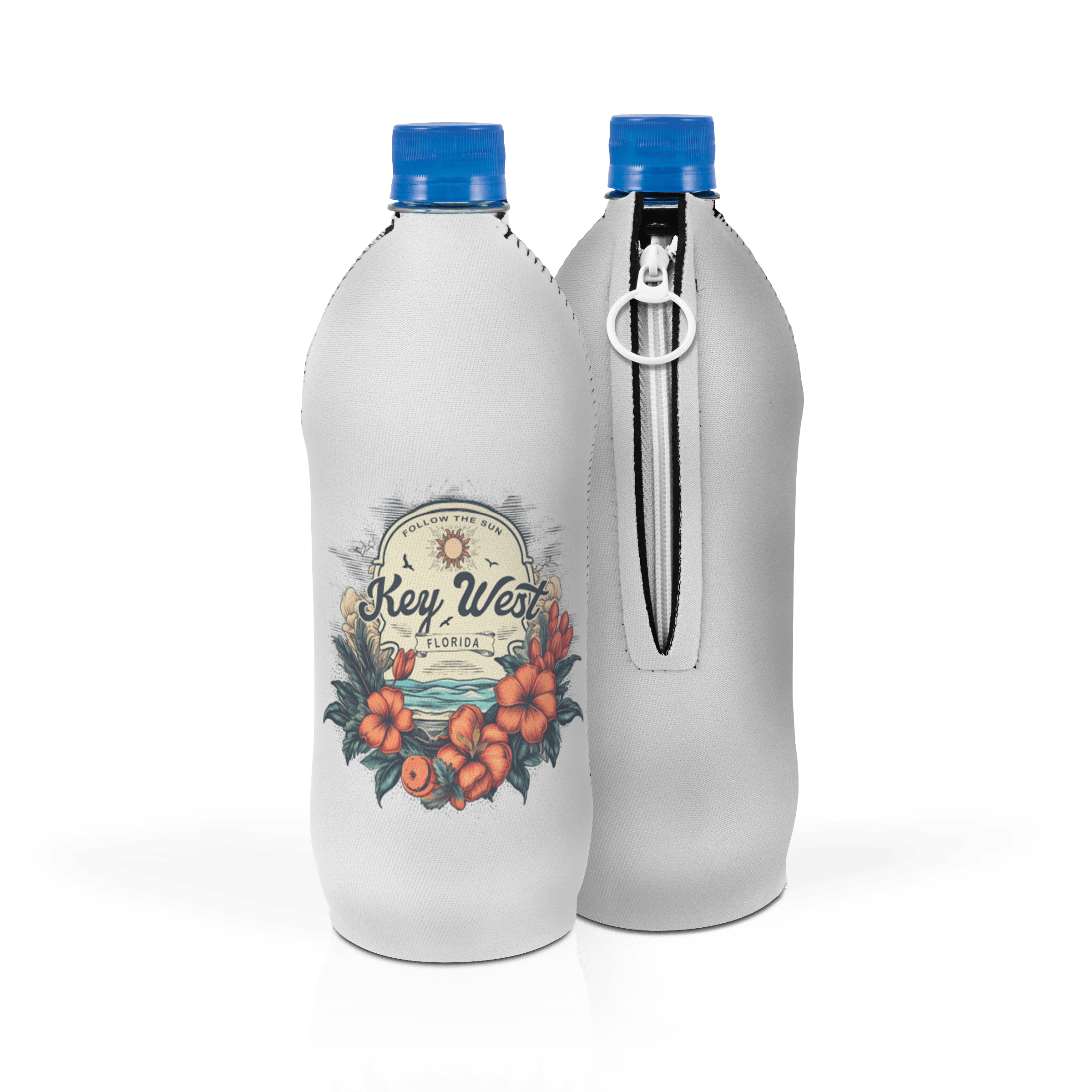 Tropic Coral Floral Label