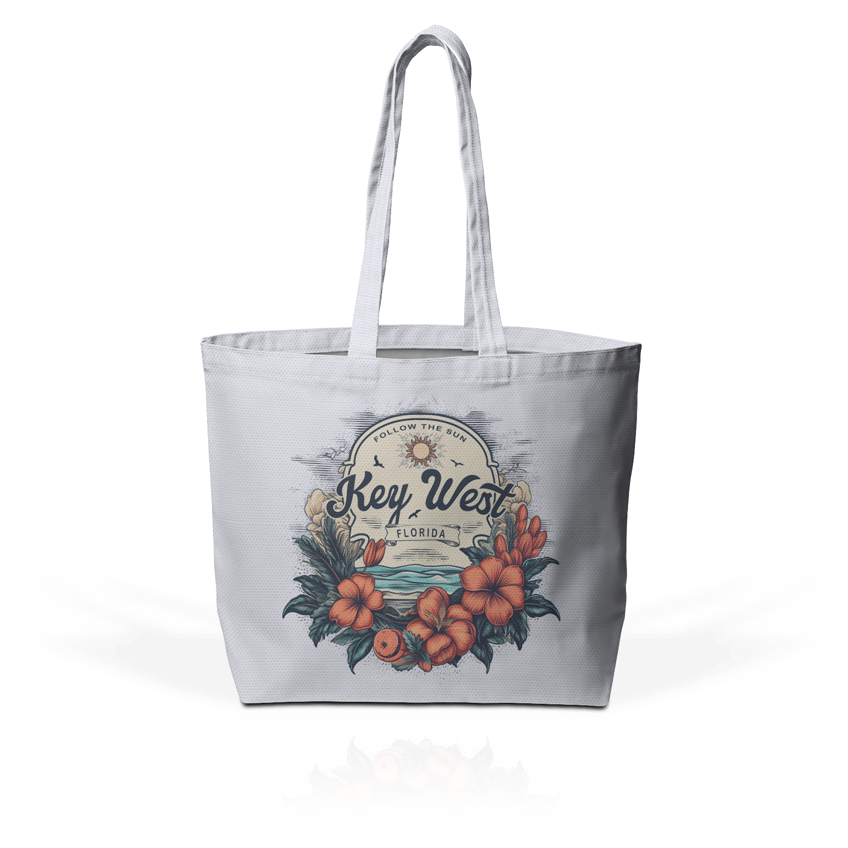 Tropic Coral Floral Label
