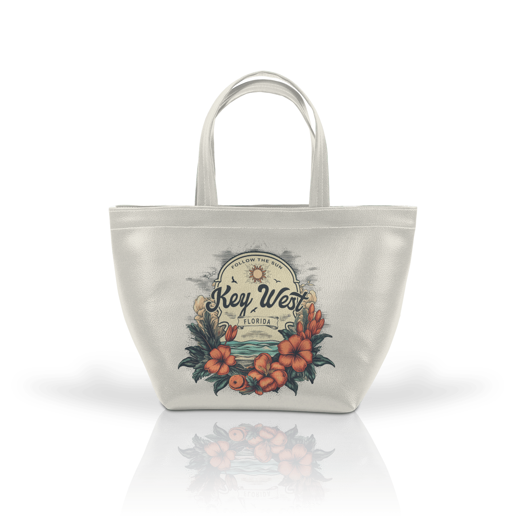 Tropic Coral Floral Label