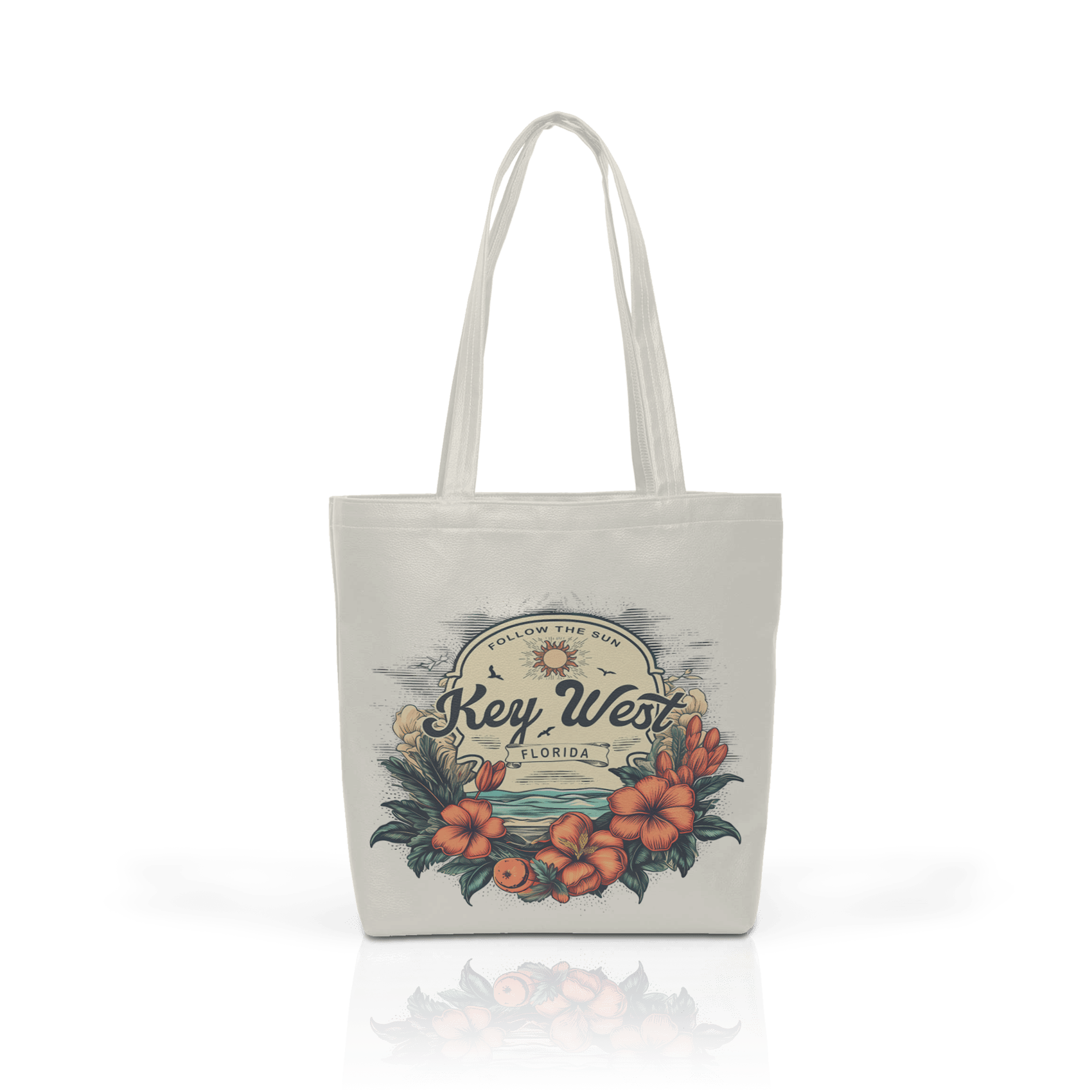 Tropic Coral Floral Label