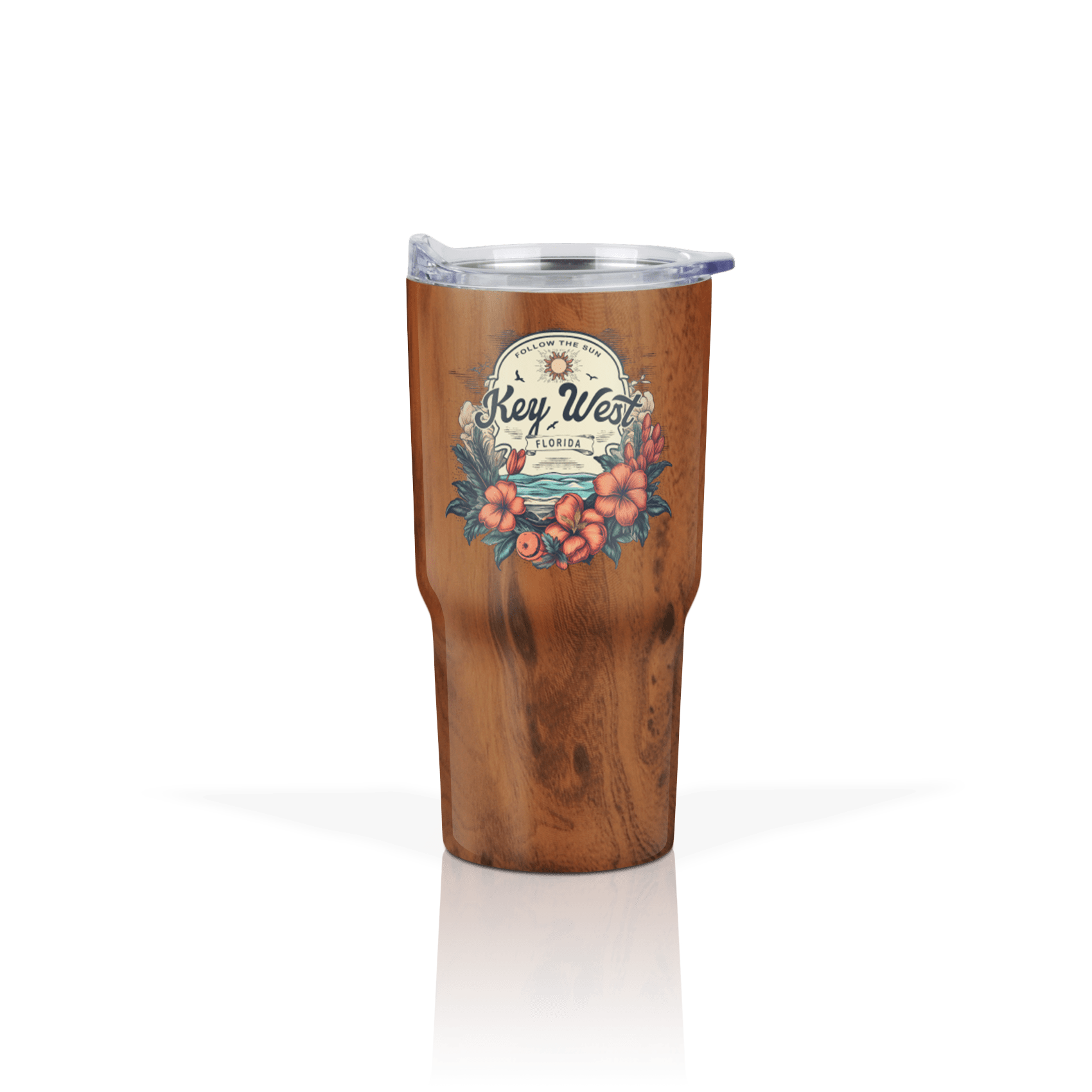 Tropic Coral Floral Label