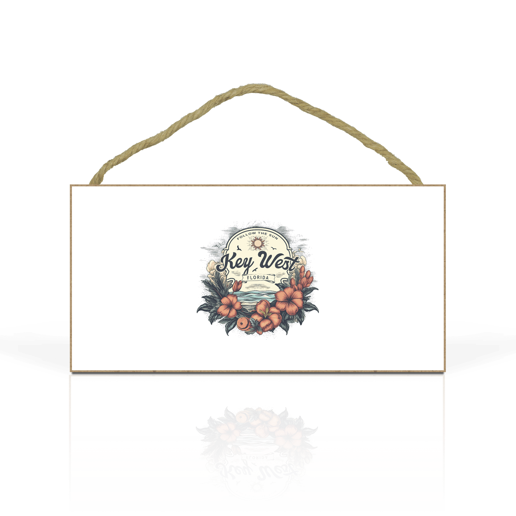 Tropic Coral Floral Label