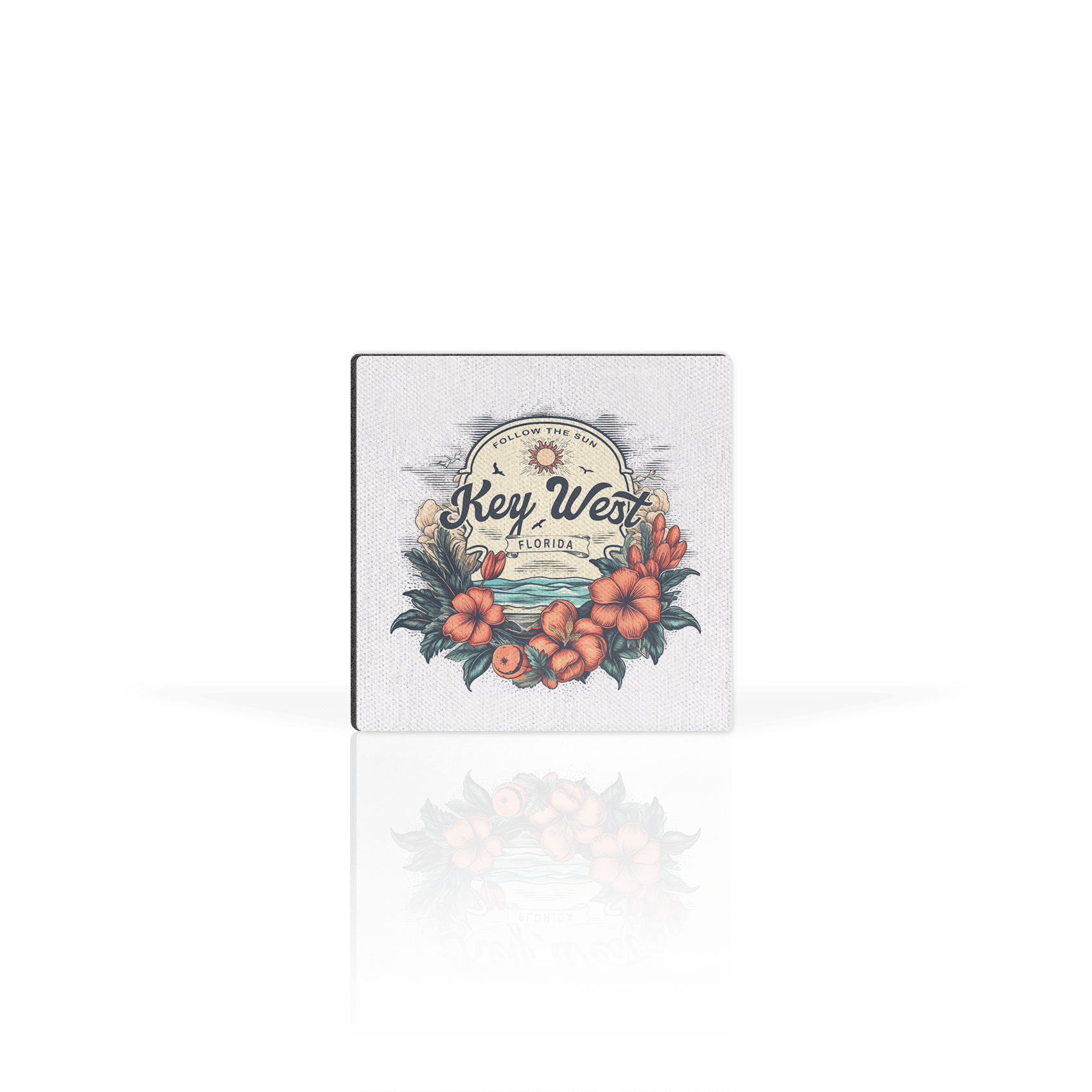 Tropic Coral Floral Label