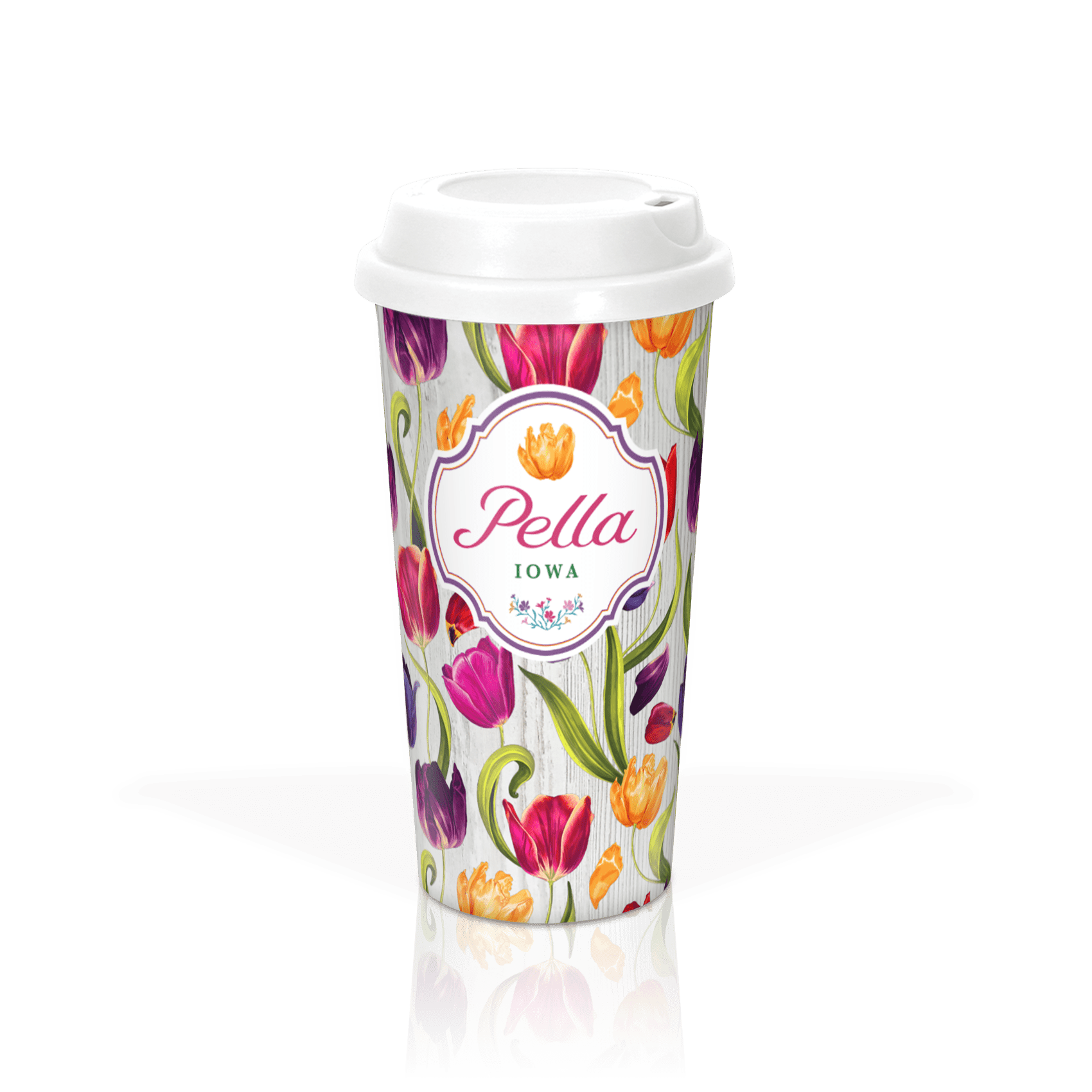 Tulips on Wood