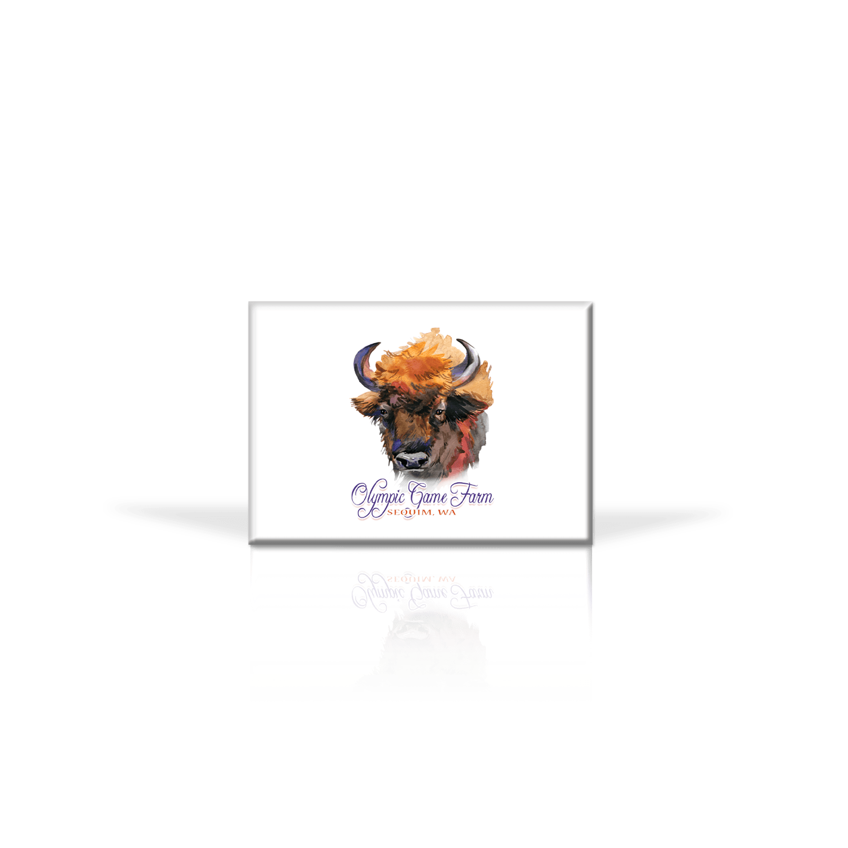 Watercolor Buffalo Head