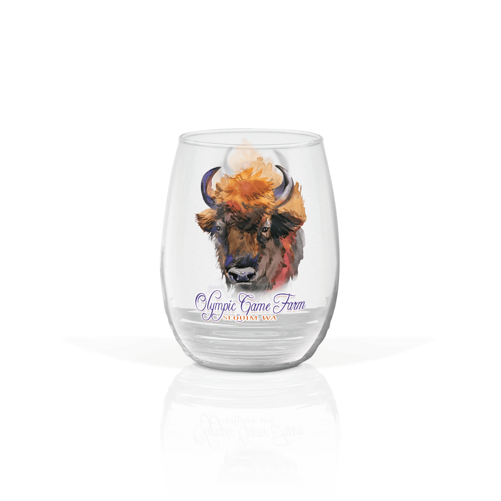 Watercolor Buffalo Head