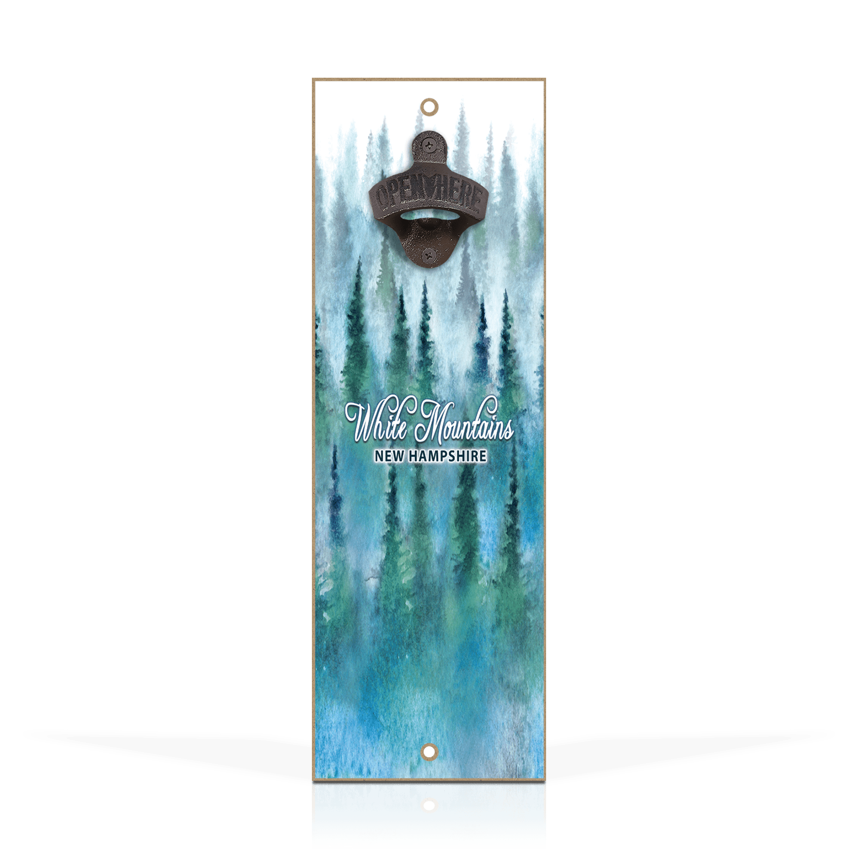 Watercolor Misty Pines