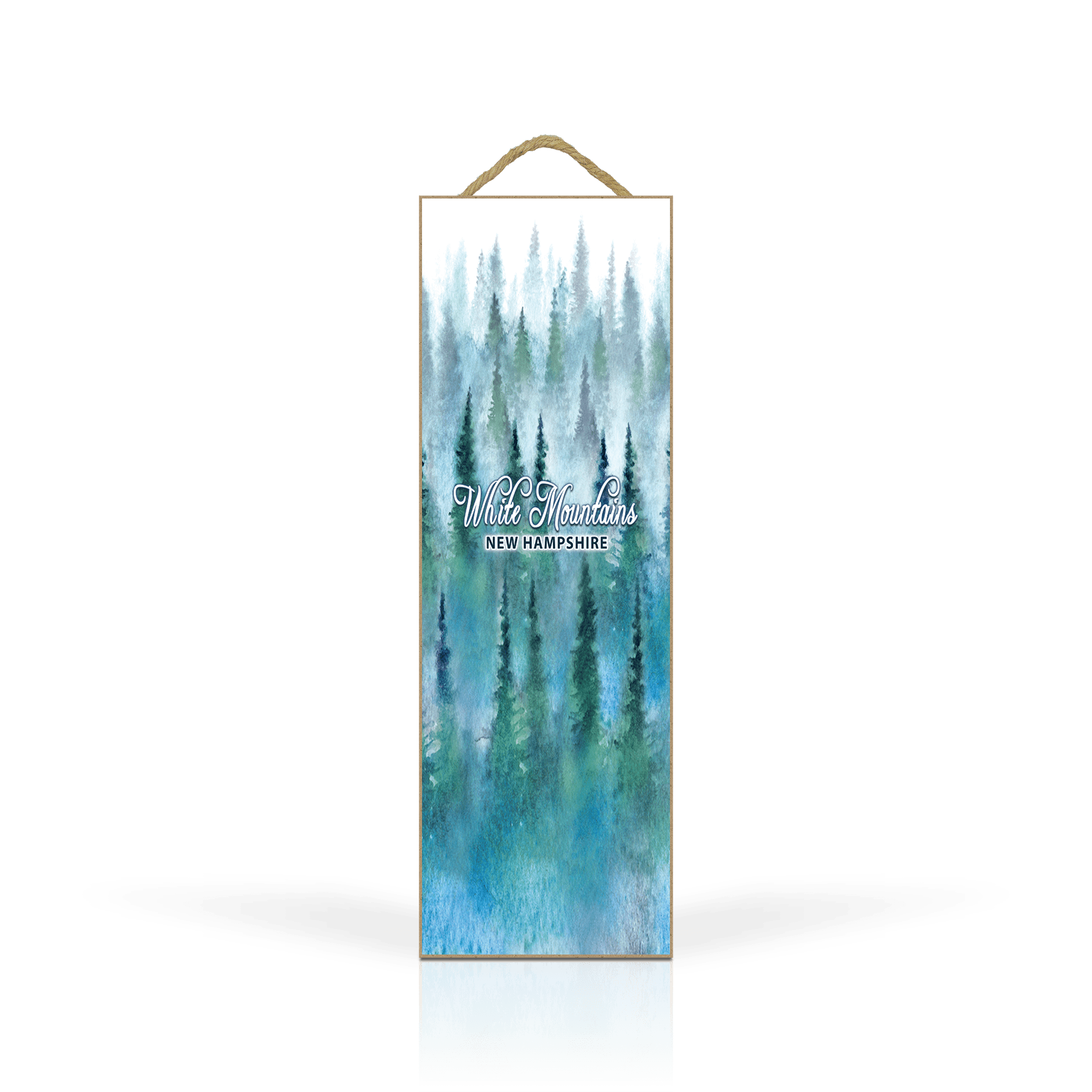 Watercolor Misty Pines