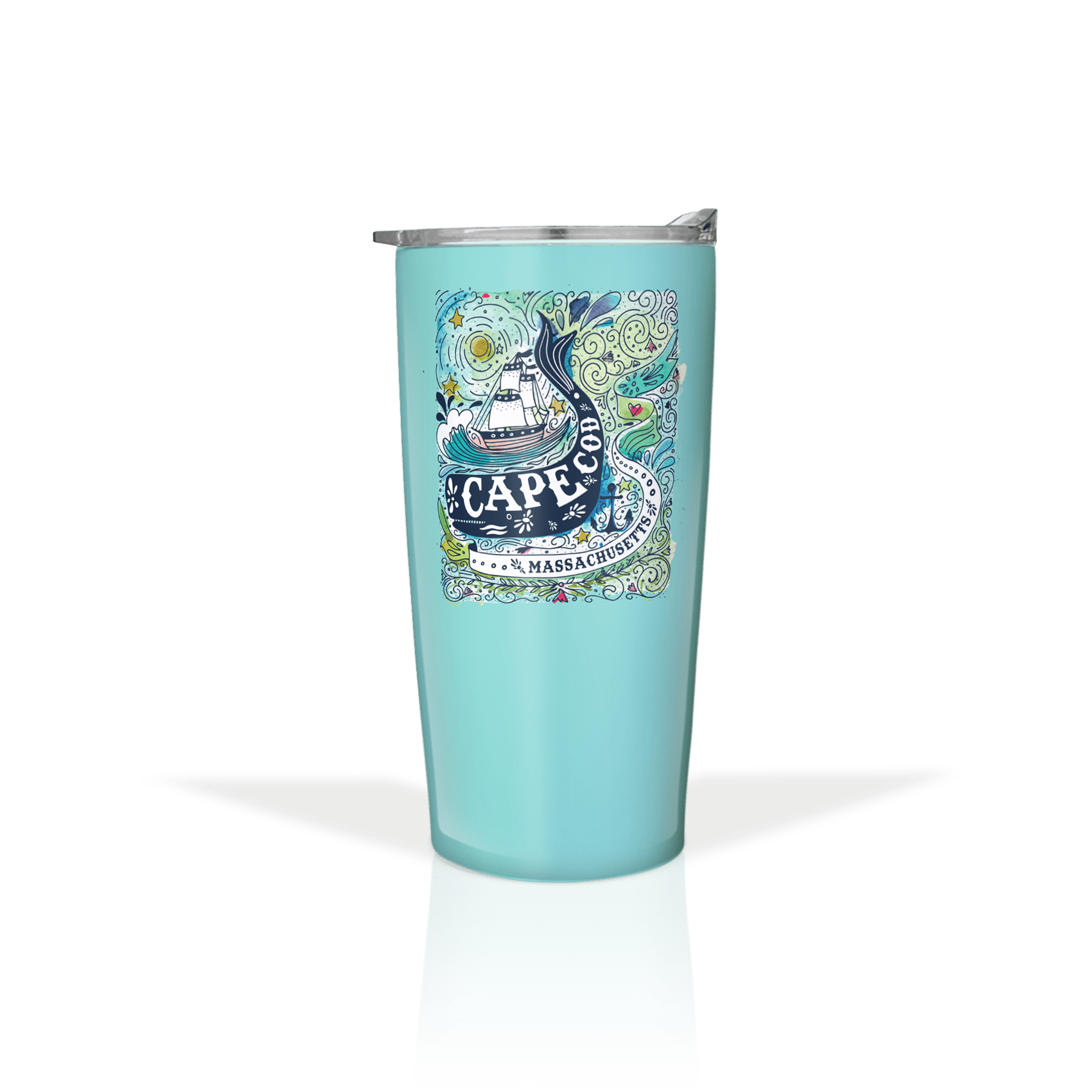 WC Nautical Whale on Teal